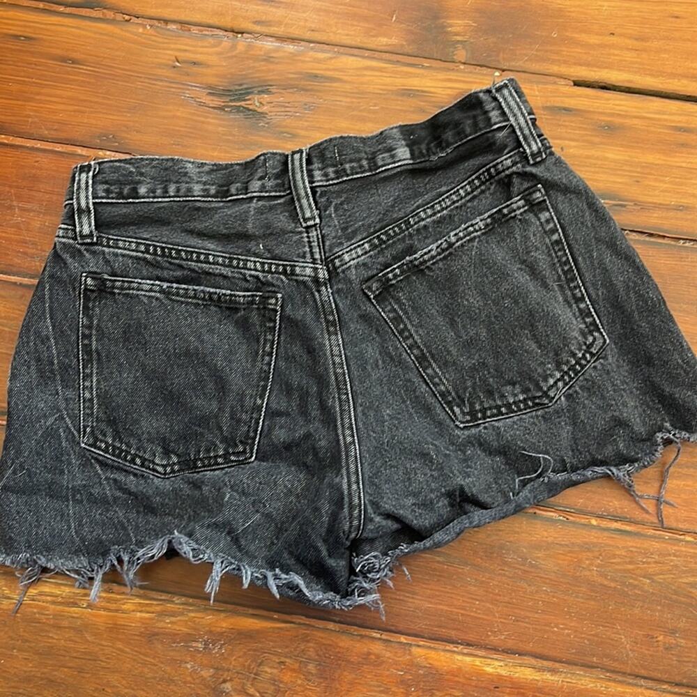 Abercrombie & Fitch The Boyfriend hi rise cut off distressed denim jean shots 26 - Picture 6 of 6